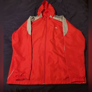 MENS XL. ADIDAS LIGHTWEIGHT ZIP UP FALL JACKET.